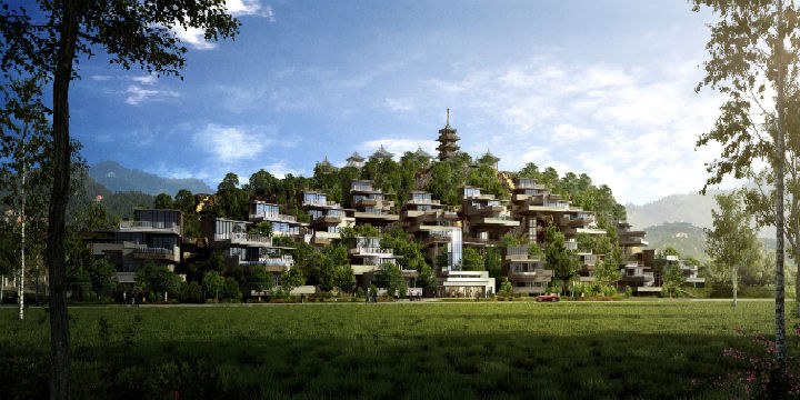 墨斗山懸崖酒店旅游規(guī)劃效果圖