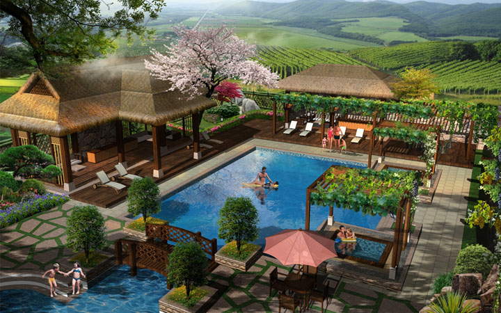 鄉(xiāng)村旅游規(guī)劃公司:廣東龍門櫻花島度假區(qū)葡萄莊園旅游規(guī)劃效果圖