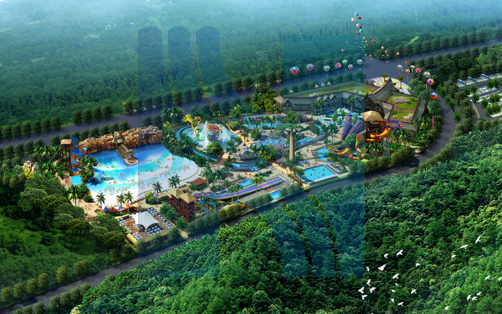 蘇州樂園森林水世界旅游規(guī)劃設計鳥瞰圖